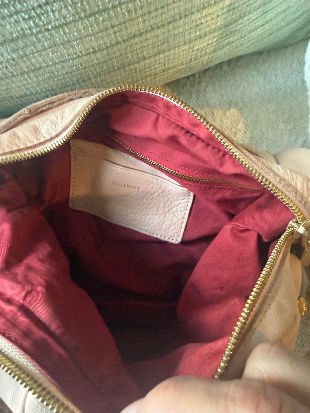 Hammitt Morgan Blush Pink Leather Shoulder Bag with Gold Hardware - Picture 7 of 7